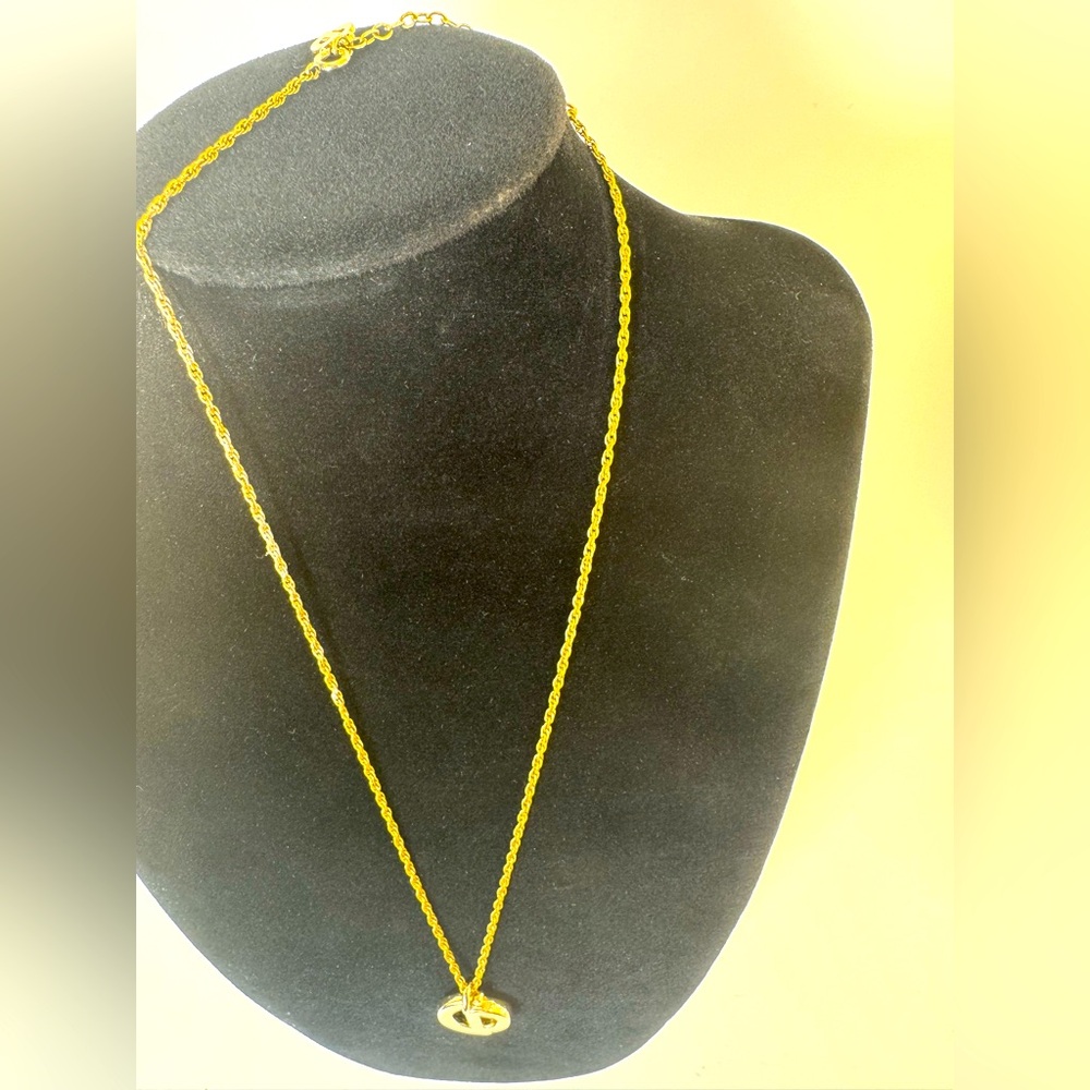 Christian Dior CD Logo Pendant Necklace 1970s–80s Germany Vintage Rope Chain - Picture 13 of 13